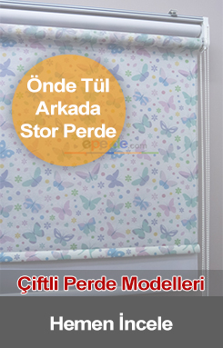Çiftli Sistem Perde - Çiftli Perde - Tül Stor Perde