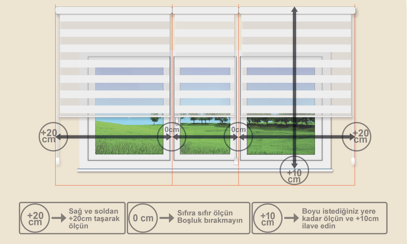 Zebra Perde Ölçüsü Nasıl Alınır